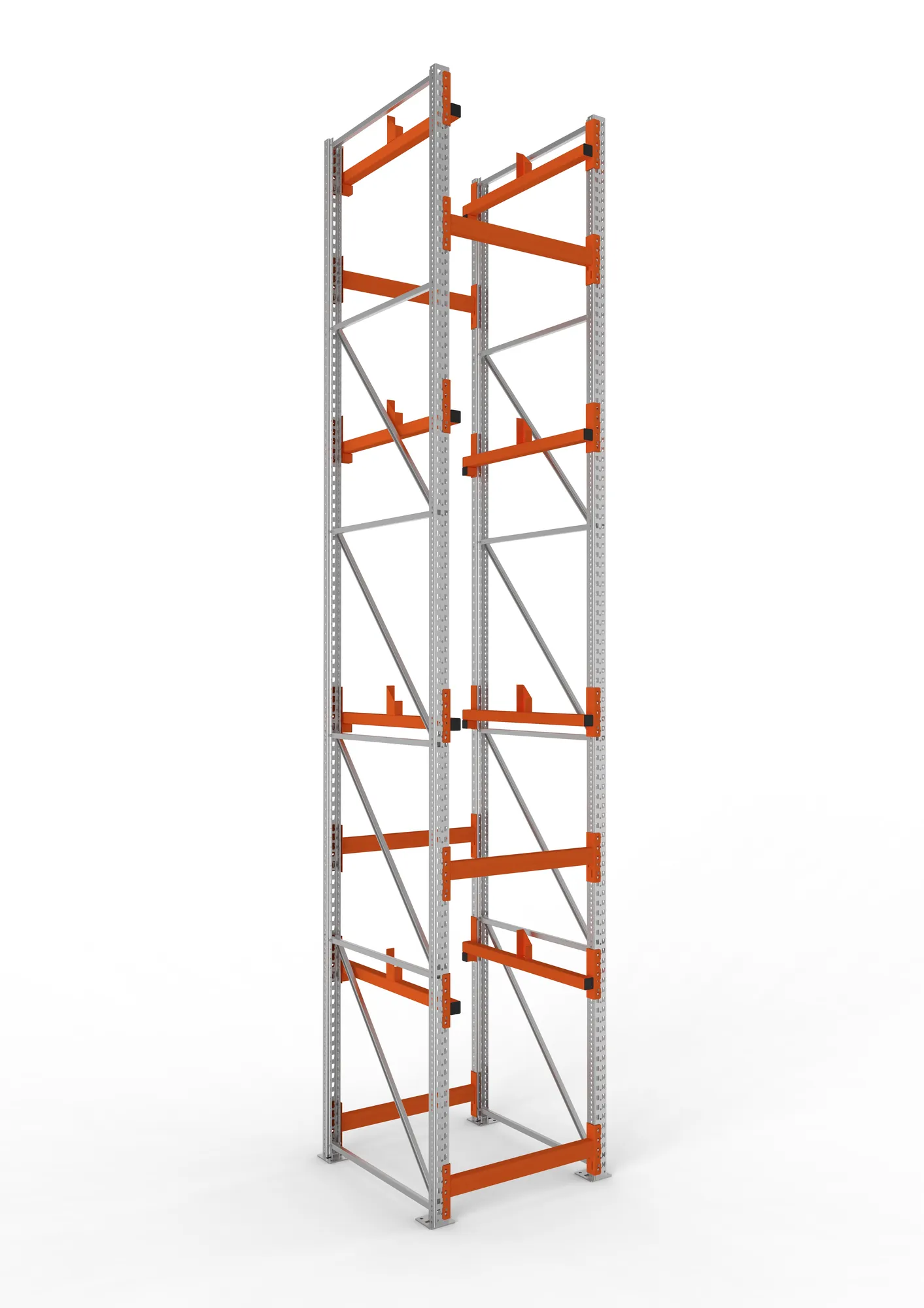 META MULTIPAL | Kabeltrommelregal | Grundregal | 5500 x 900 x 1100 mm | Feldlast 5500 kg | 2 Ebenen | Typ 1 | verzinkt