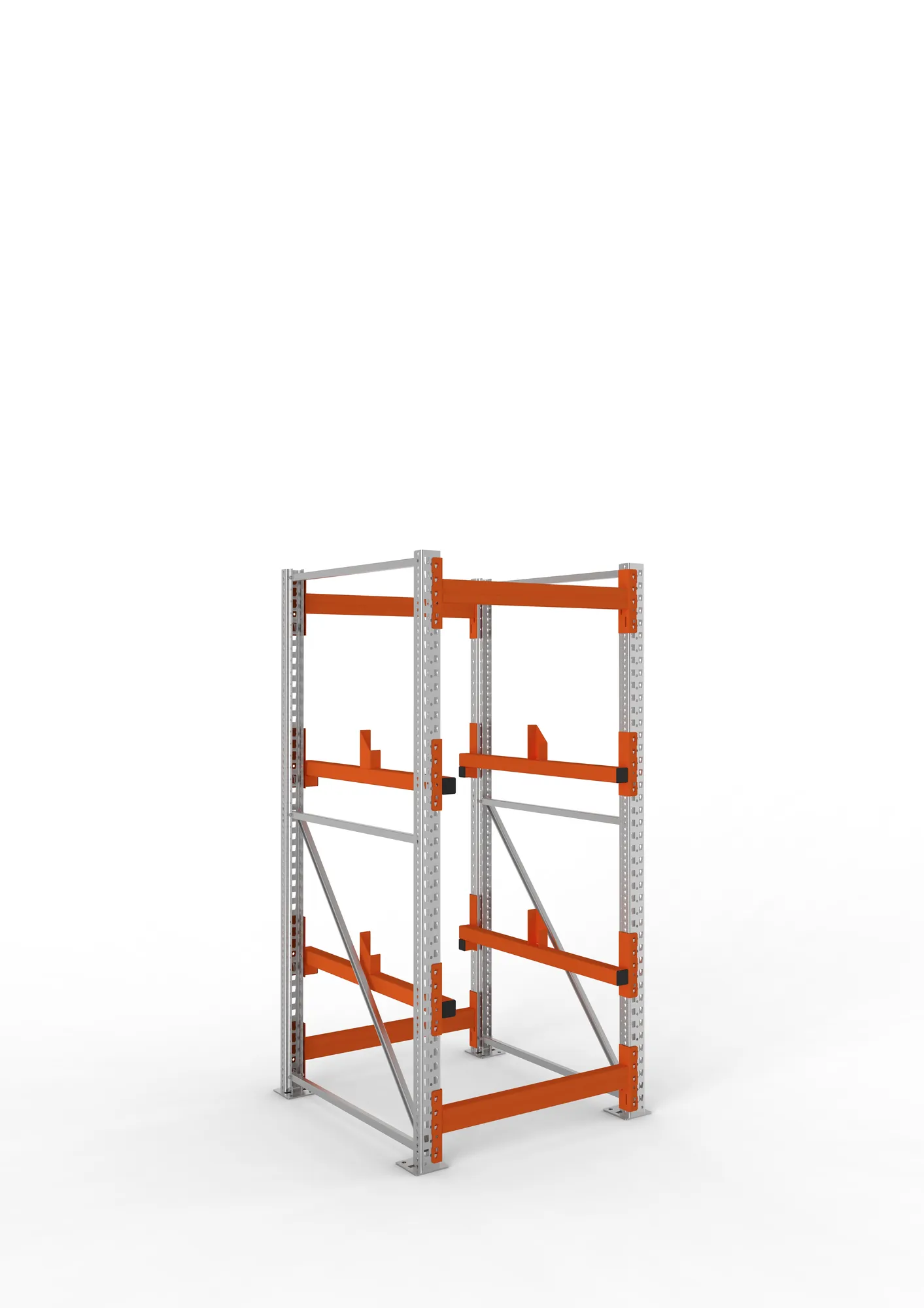 META MULTIPAL | Kabeltrommelregal | Grundregal | 2200 x 900 x 1100 mm | Feldlast 4000 kg | 2 Ebenen | Typ 1 | verzinkt