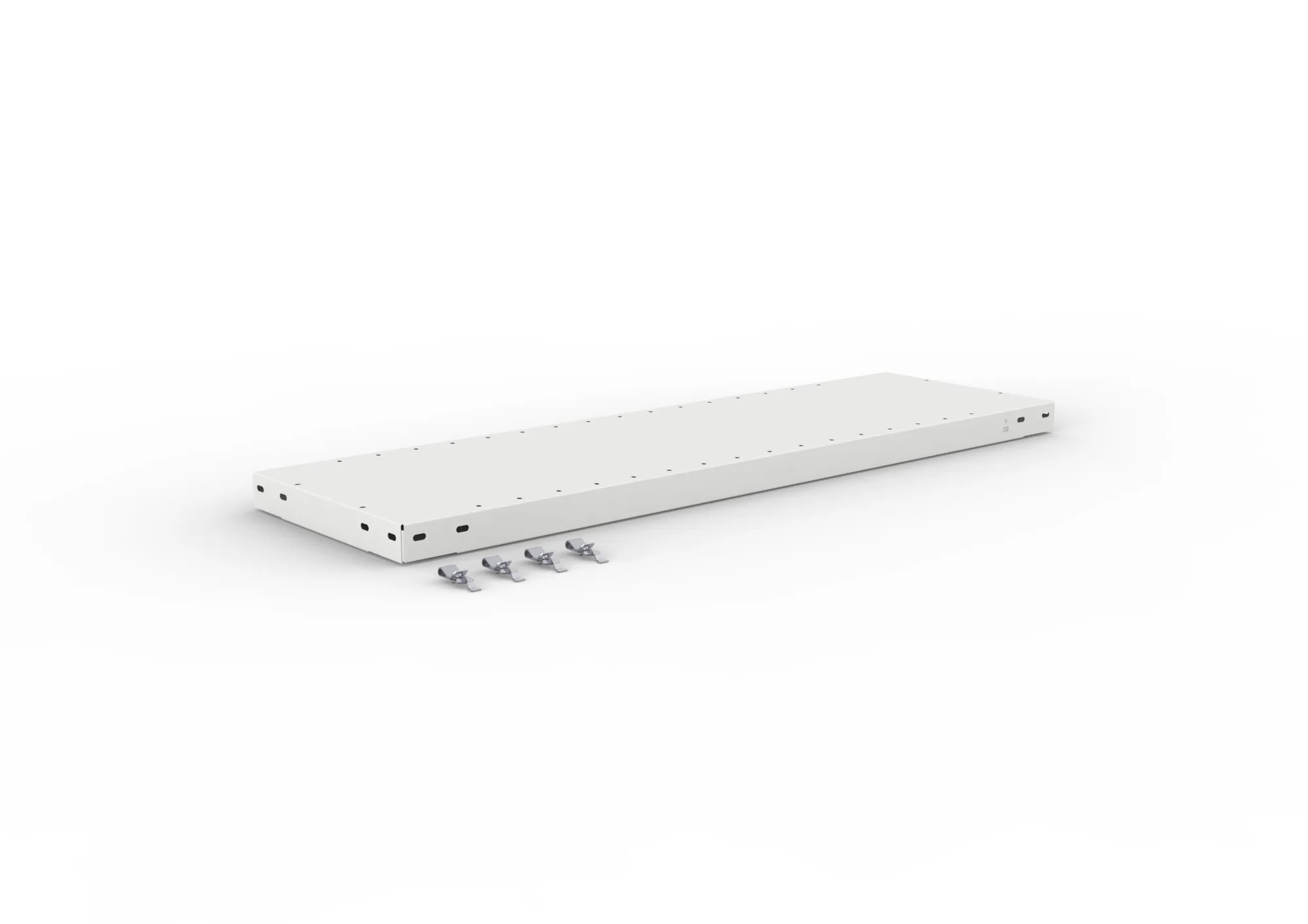 Quick 230 extra shelf 1000x300 RAL7035 incl. clips
