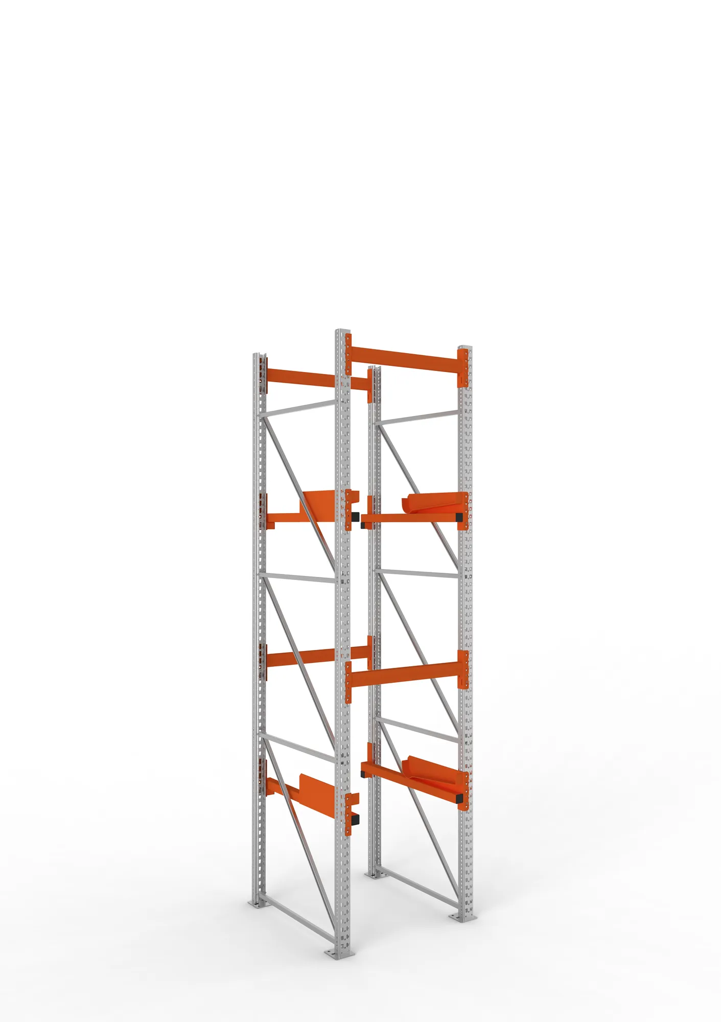 META MULTIPAL | Kabeltrommelregal | Grundregal | 3800 x 900 x 1100 mm | Feldlast 4000 kg | 2 Ebenen | Typ 2 | verzinkt