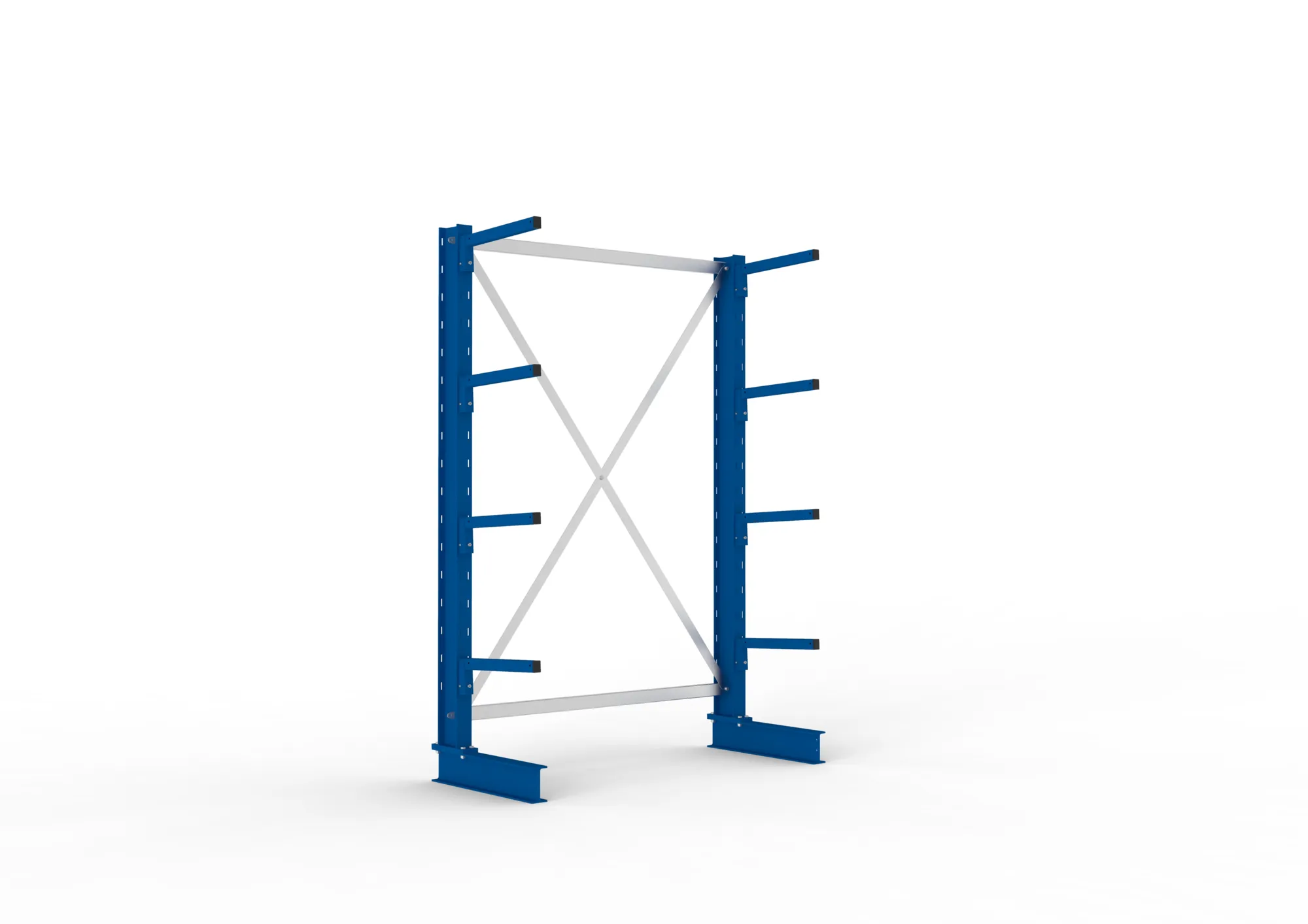 META MULTISTRONG L | Kragarmregal | Grundregal | 2000 x 1300 x 400 mm | Armlast 220 kg | einseitig | 4+1 Ebenen