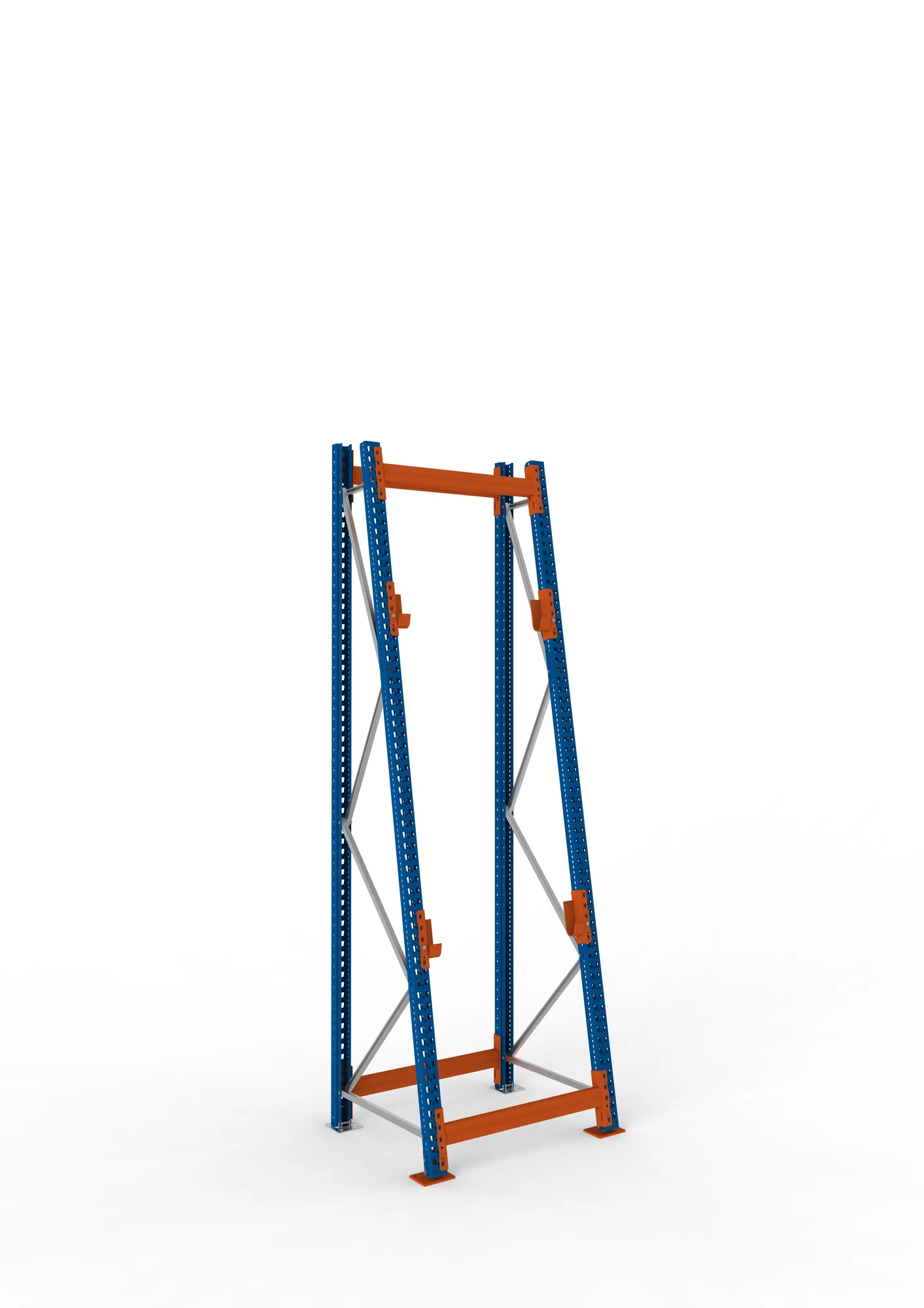 META MULTIPAL | Kabeltrommelregal | Grundregal | 3300 x 900 x 900 mm | Feldlast 1500 kg | 2 Ebenen | Typ 3/A-Ständer | RAL 5010