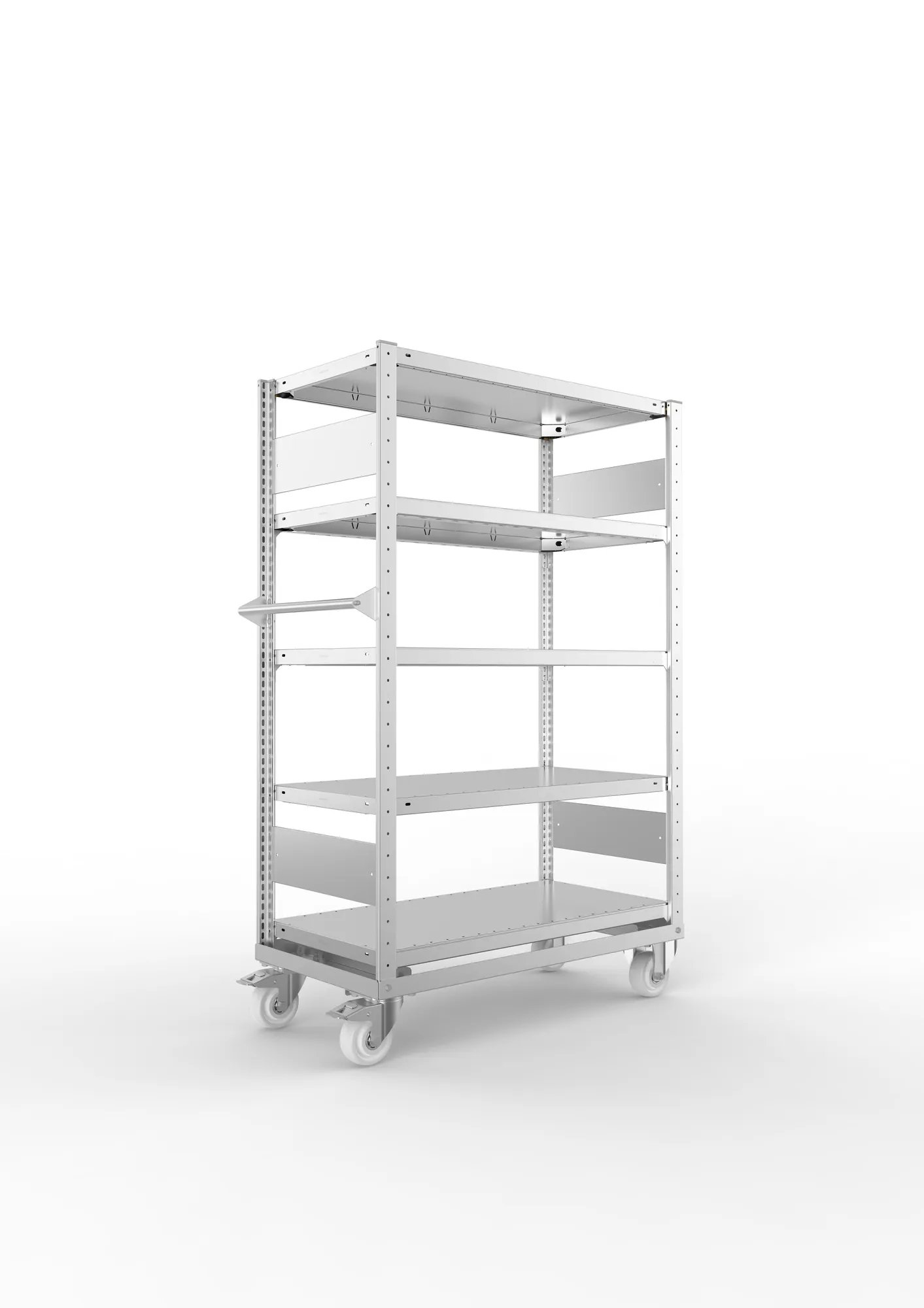 META CLIP | Regalwagen mit Fachböden | 1500 x 1000 x 500 mm | 100 kg | verzinkt