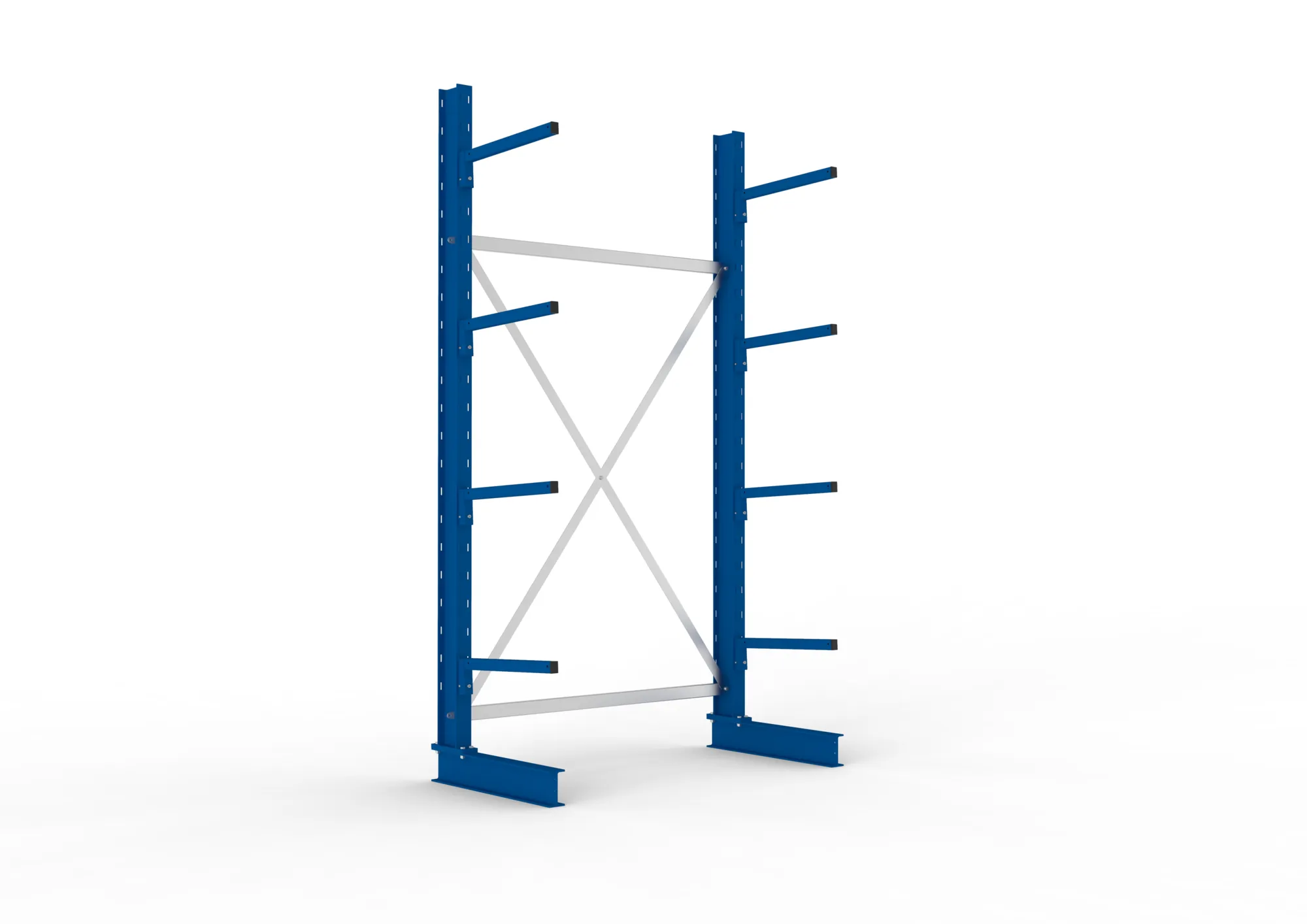 META MULTISTRONG L | Kragarmregal | Grundregal | 2500 x 1300 x 500 mm | Armlast 175 kg | einseitig | 4+1 Ebenen