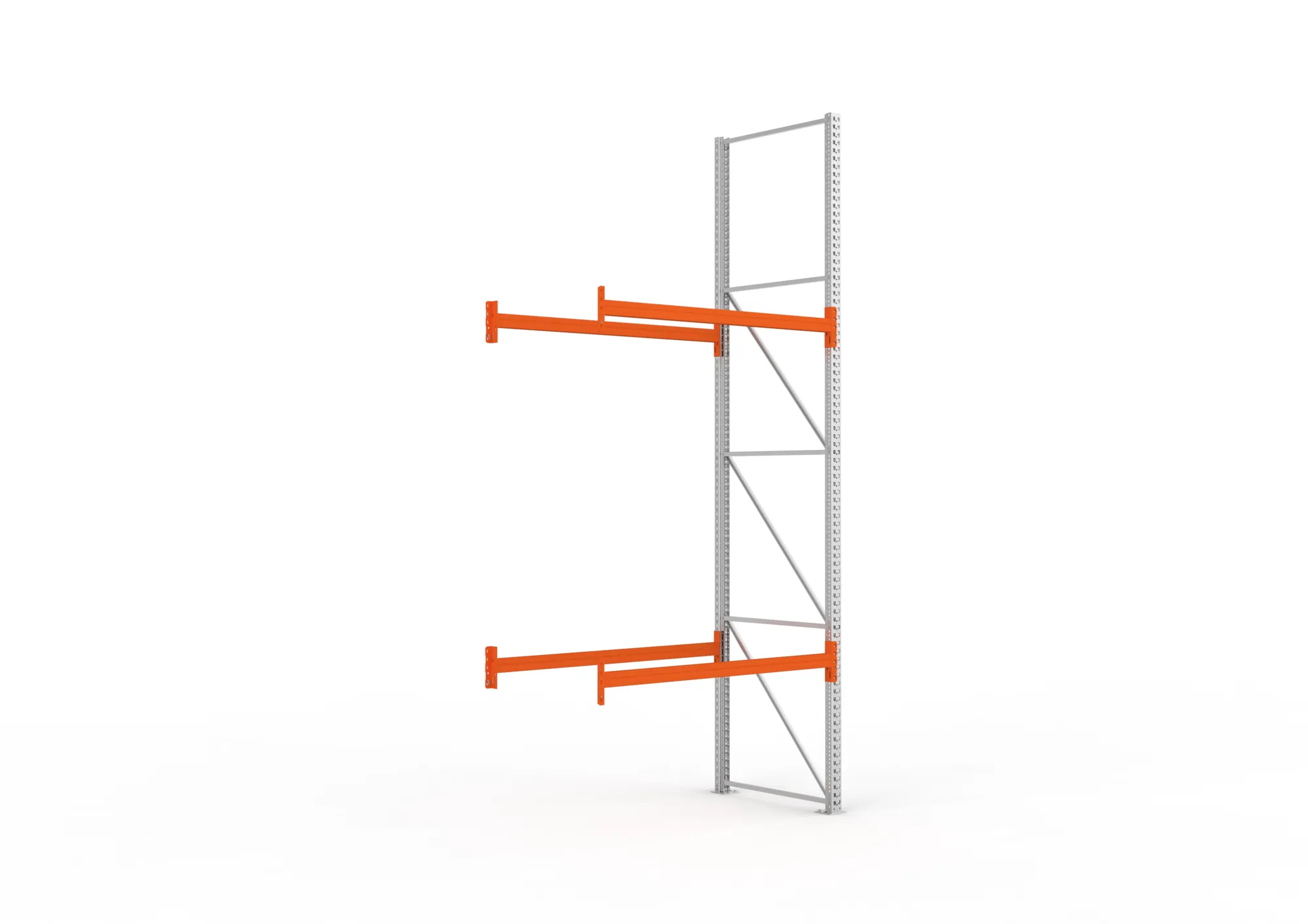META MULTIPAL | Palettenregal | Anbauregal | 4400 x 1825 x 1100 mm | Fachlast 1080 kg | 3 Ebenen | 6 Paletten | verzinkt