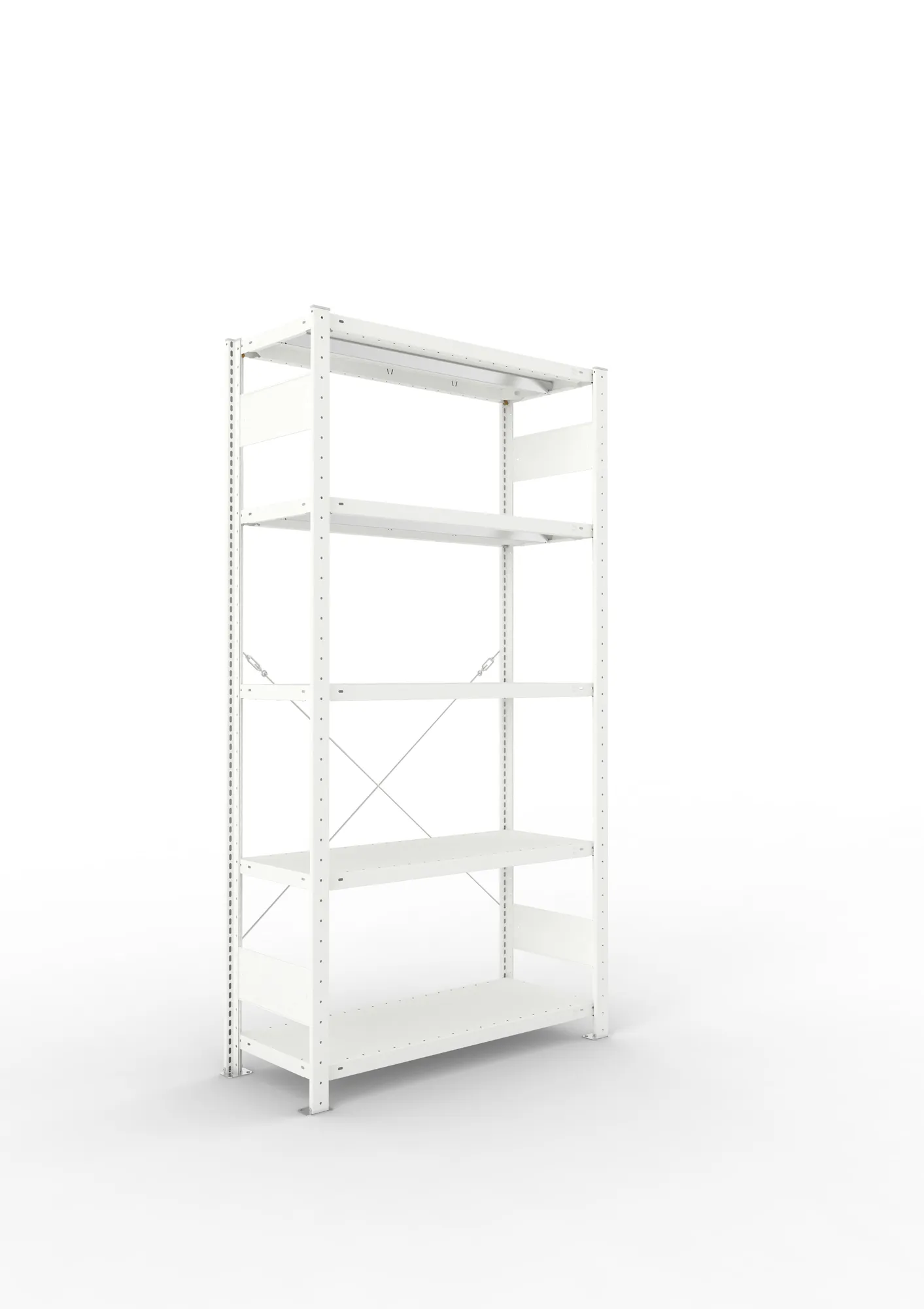 META CLIP | Fachbodenregal | Grundregal | 2000 x 1000 x 400 mm | Fachlast 330 kg | 4+1 Ebenen | RAL 7035