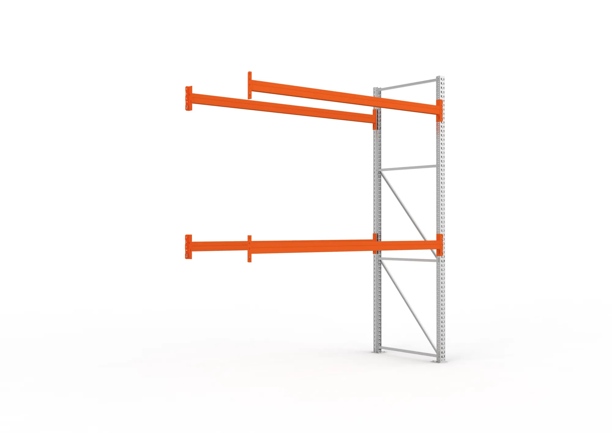META MULTIPAL | Palettenregal | Anbauregal | 3300 x 2700 x 1100 mm | Fachlast 780 kg | 3 Ebenen | 9 Paletten | verzinkt