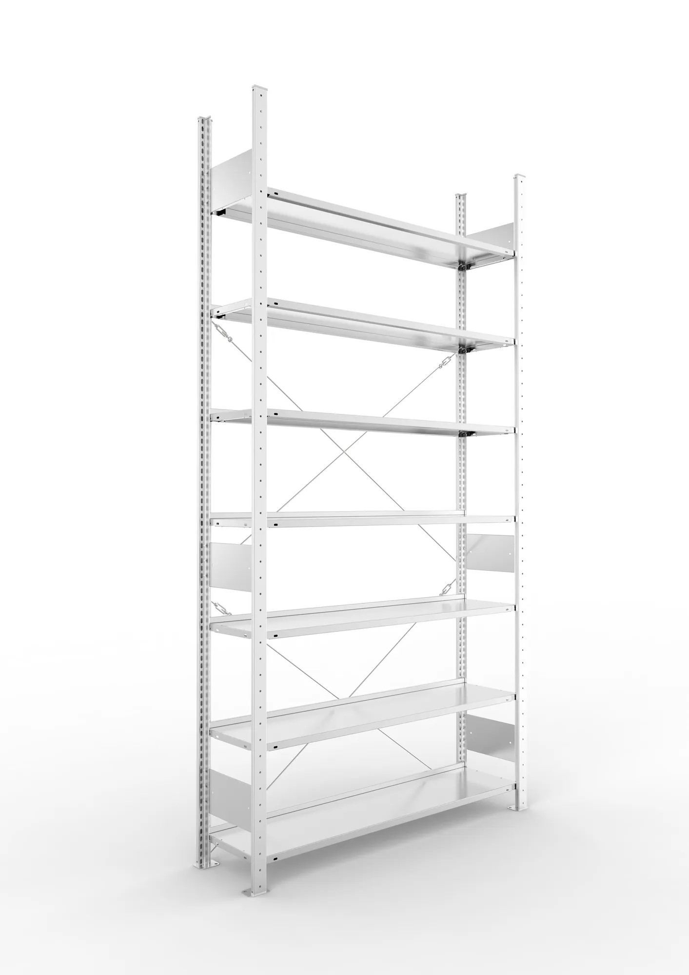 Compact boltless shelv. St 2500 x 1250 x 300 pre- galv