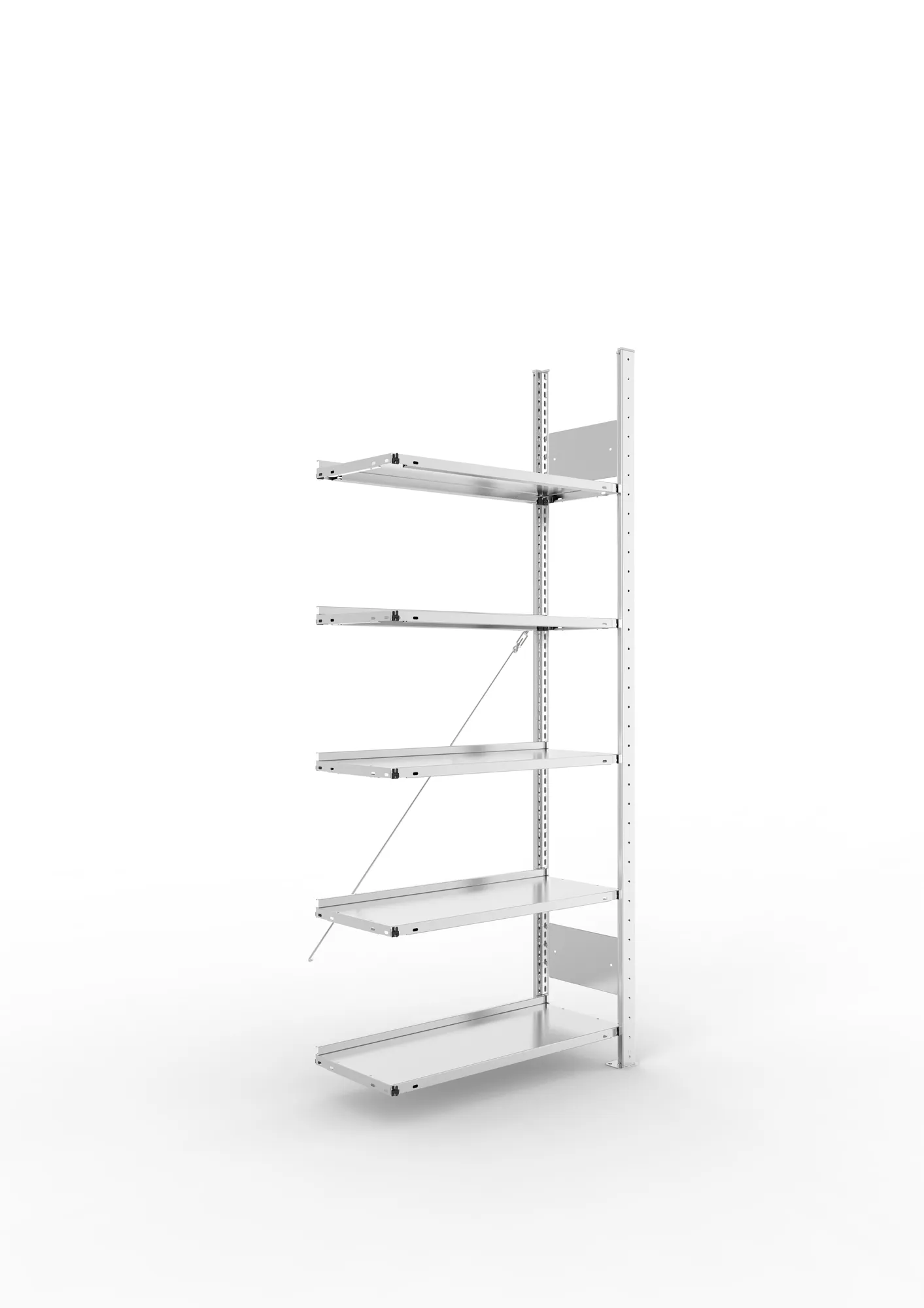 Compact boltless shelv. Add 5xshelv. 1850x750x300 galv