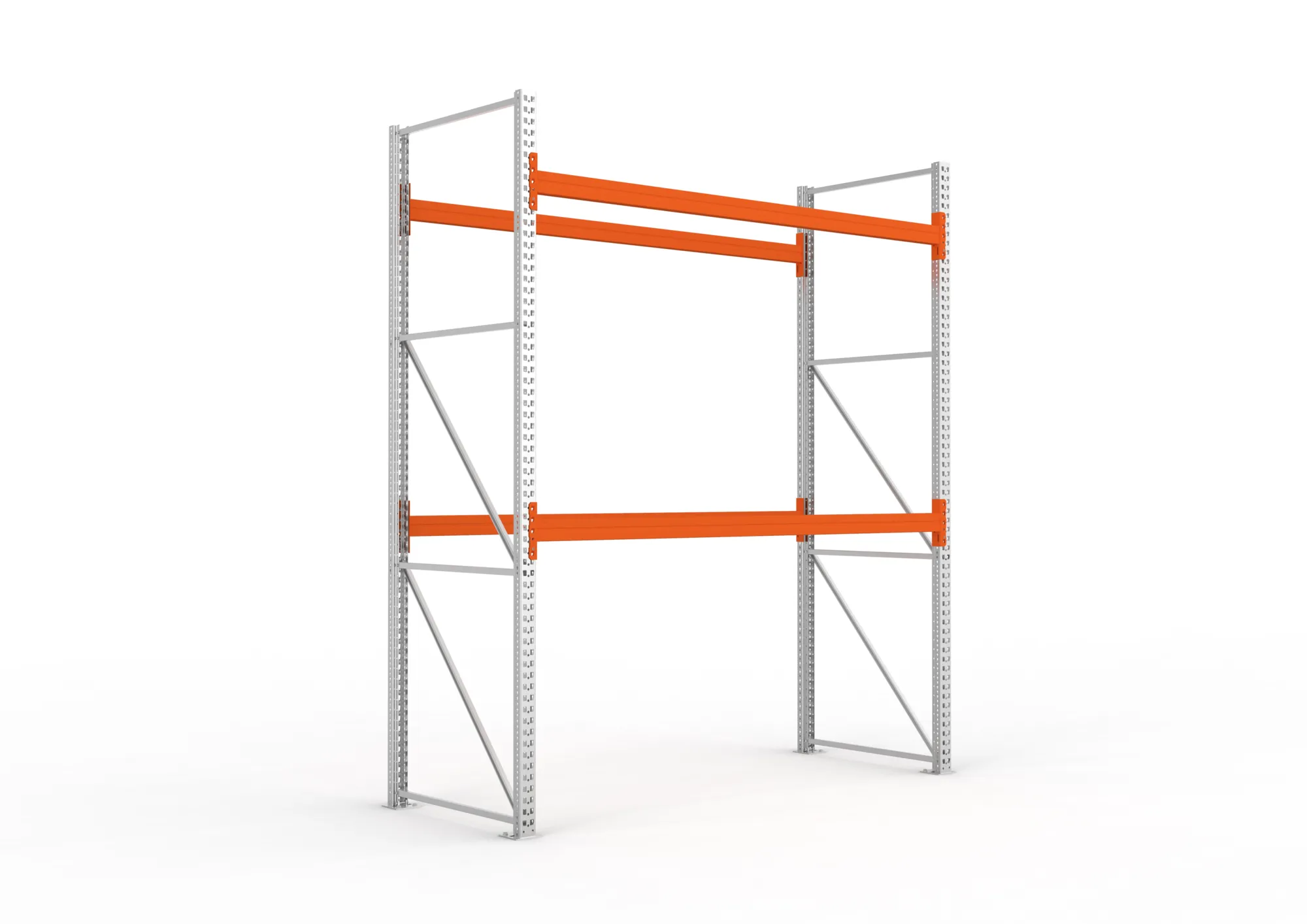 META MULTIPAL | Palettenregal | Grundregal | 3300 x 2700 x 1100 mm | Fachlast 780 kg | 3 Ebenen | 9 Paletten | verzinkt