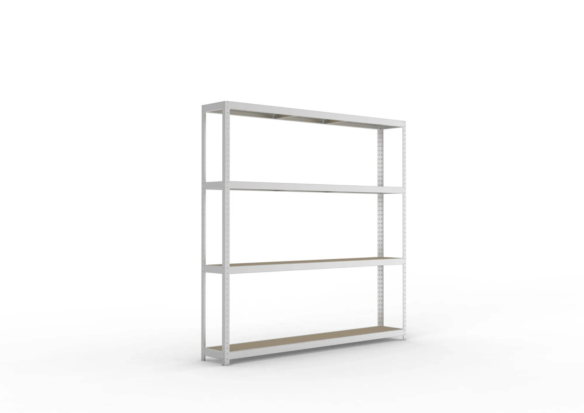 META SPEED-RACK Weitspannregal | Komplettregal | 2470 x 2500 x 400 mm | Fachlast 400 kg | Spanplattenböden | 4 Ebenen