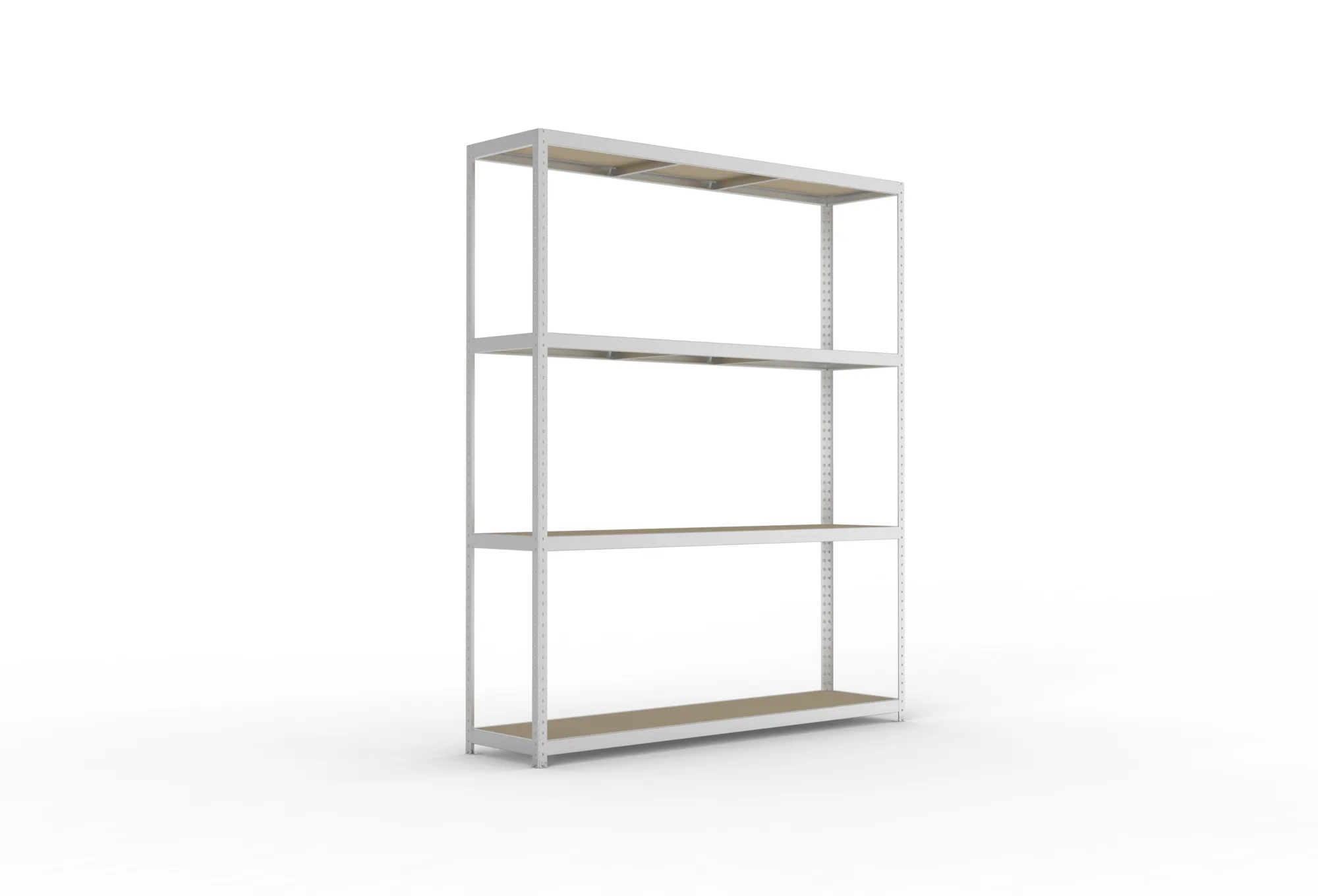 META SPEED-RACK Weitspannregal | Komplettregal | 2970 x 2500 x 600 mm | Fachlast 400 kg | Spanplattenböden | 4 Ebenen