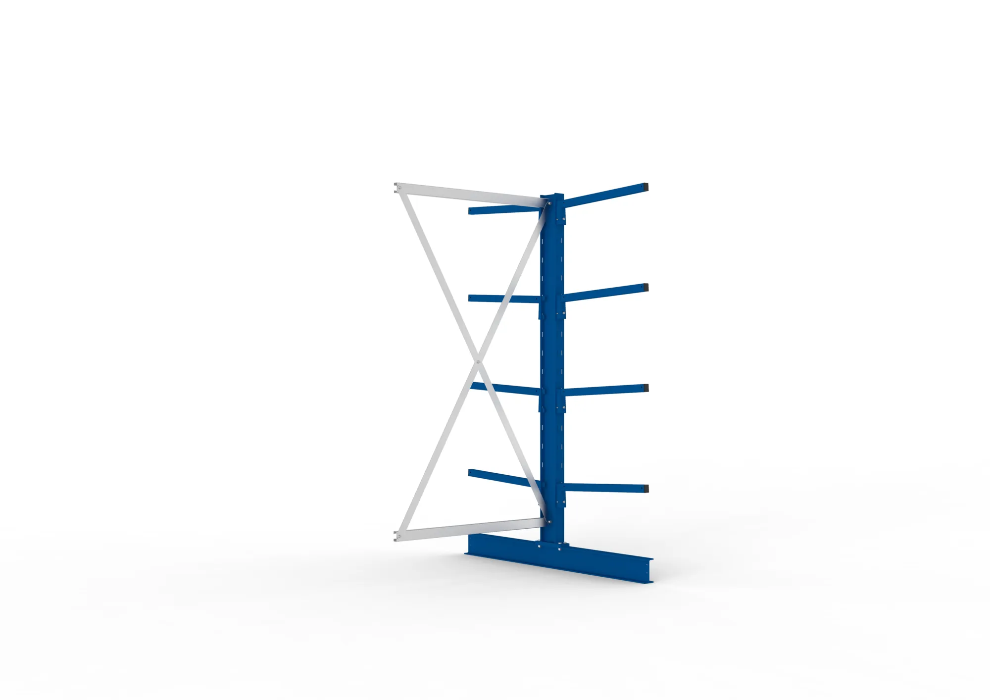 META MULTISTRONG L | Kragarmregal | Anbauregal | 2000 x 1000 x 600 mm | Armlast 140 kg | doppelseitig | 4+1 Ebenen