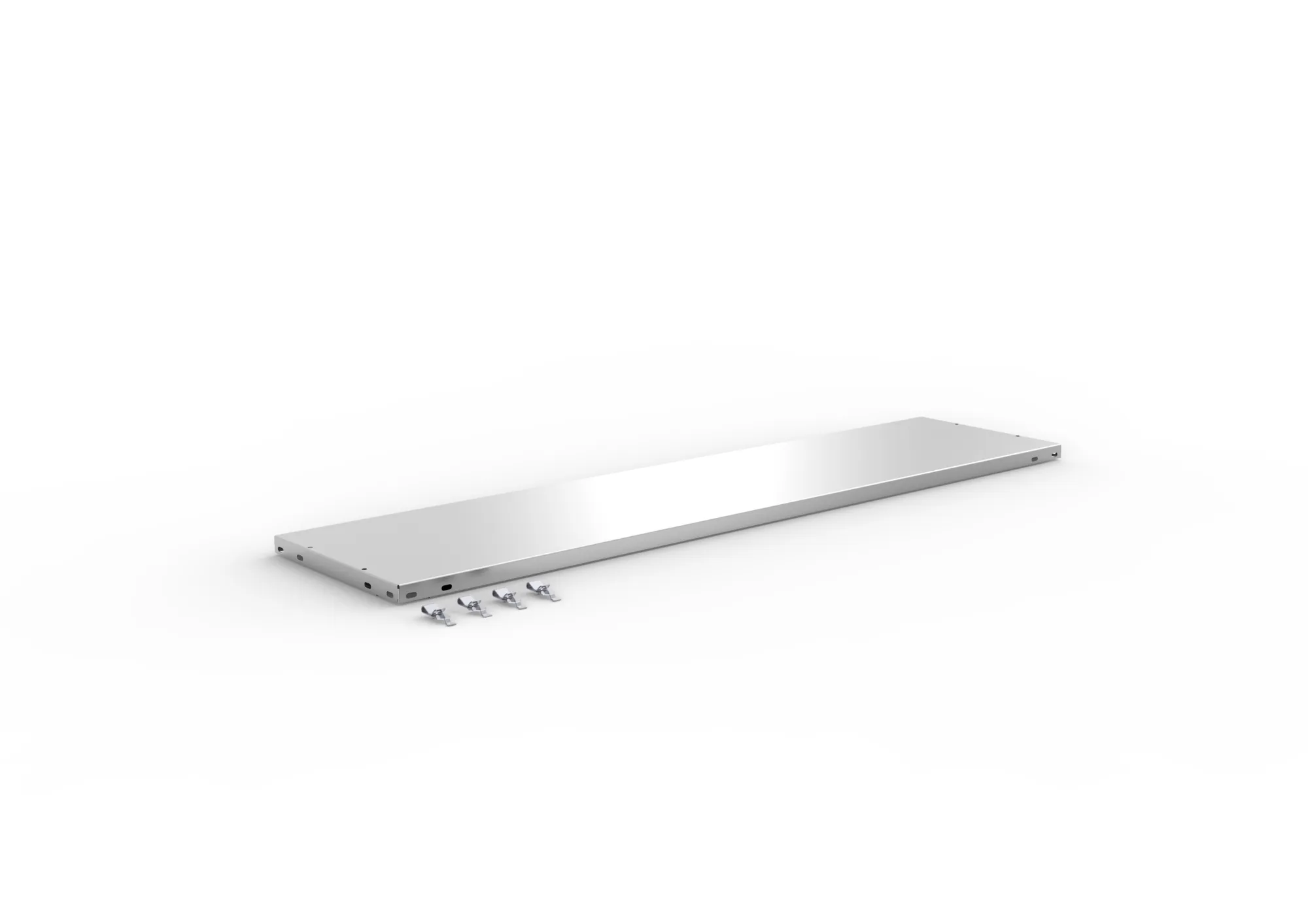 Compact top shelf 1250 x 300 pre-galv. with clips