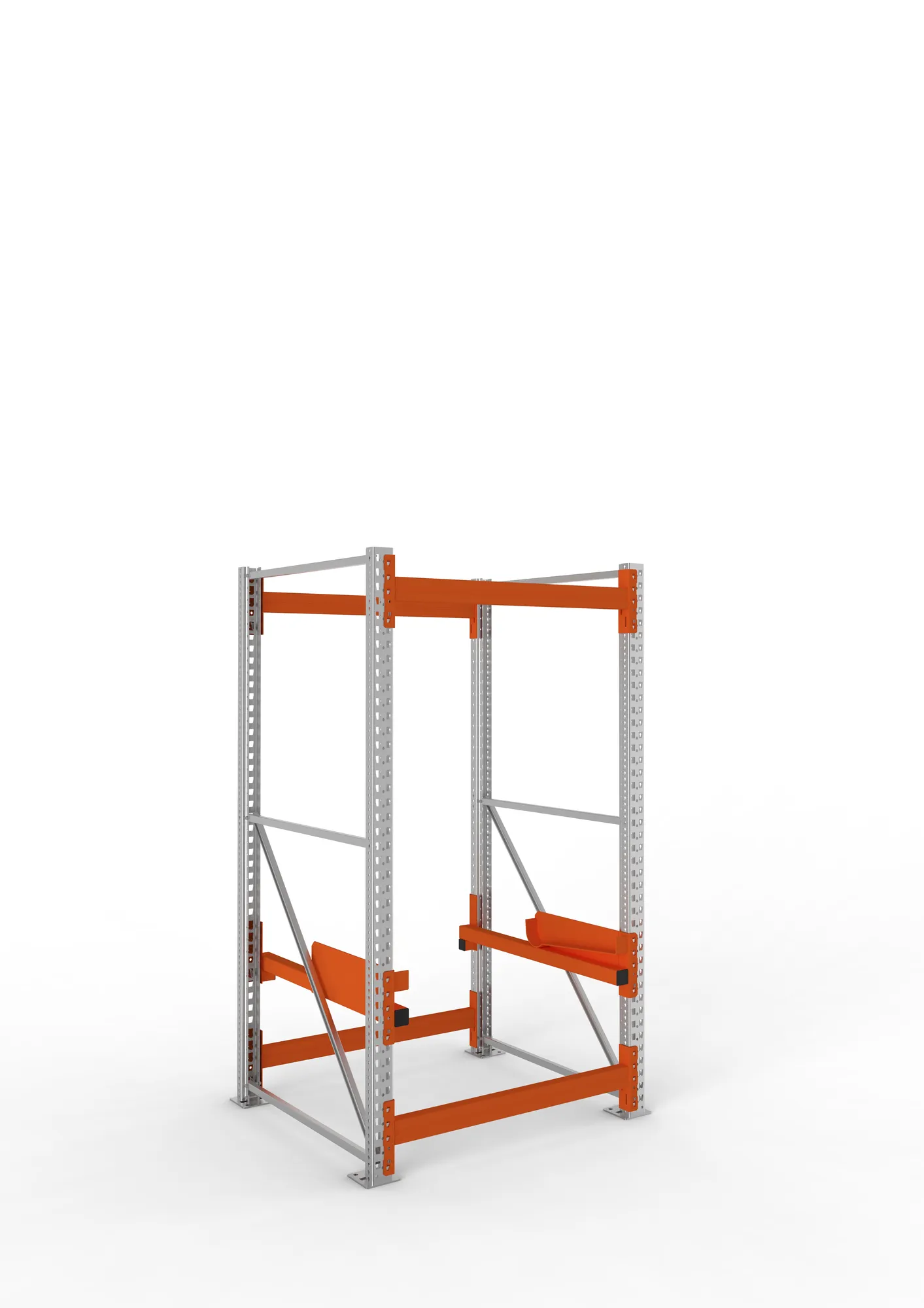 META MULTIPAL | Kabeltrommelregal | Grundregal | 2200 x 1100 x 1100 mm | Feldlast 4000 kg | 2 Ebenen | Typ 2 | verzinkt
