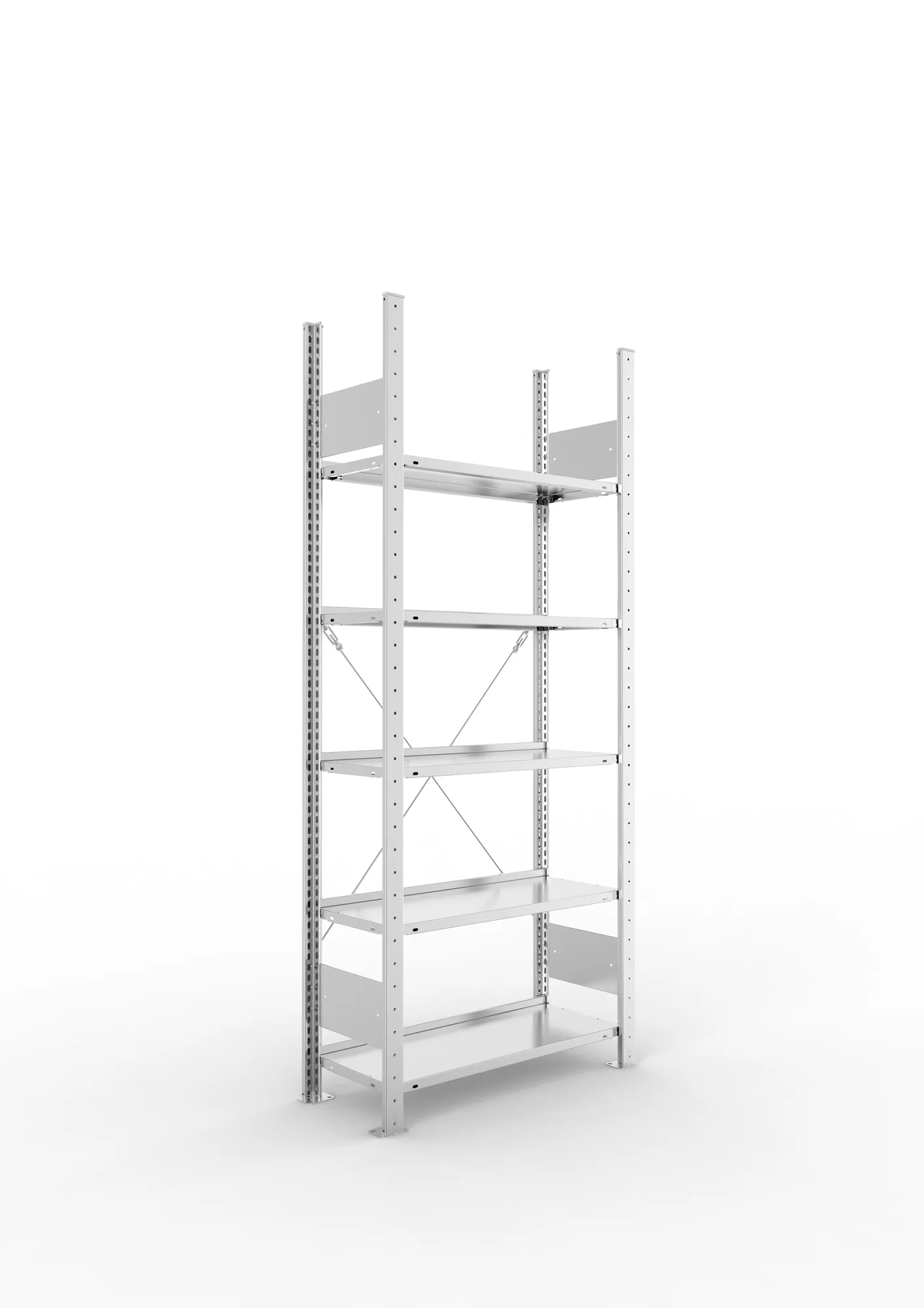 Compact boltless shelv. St 5xshelv. 1850x750x300 g alv