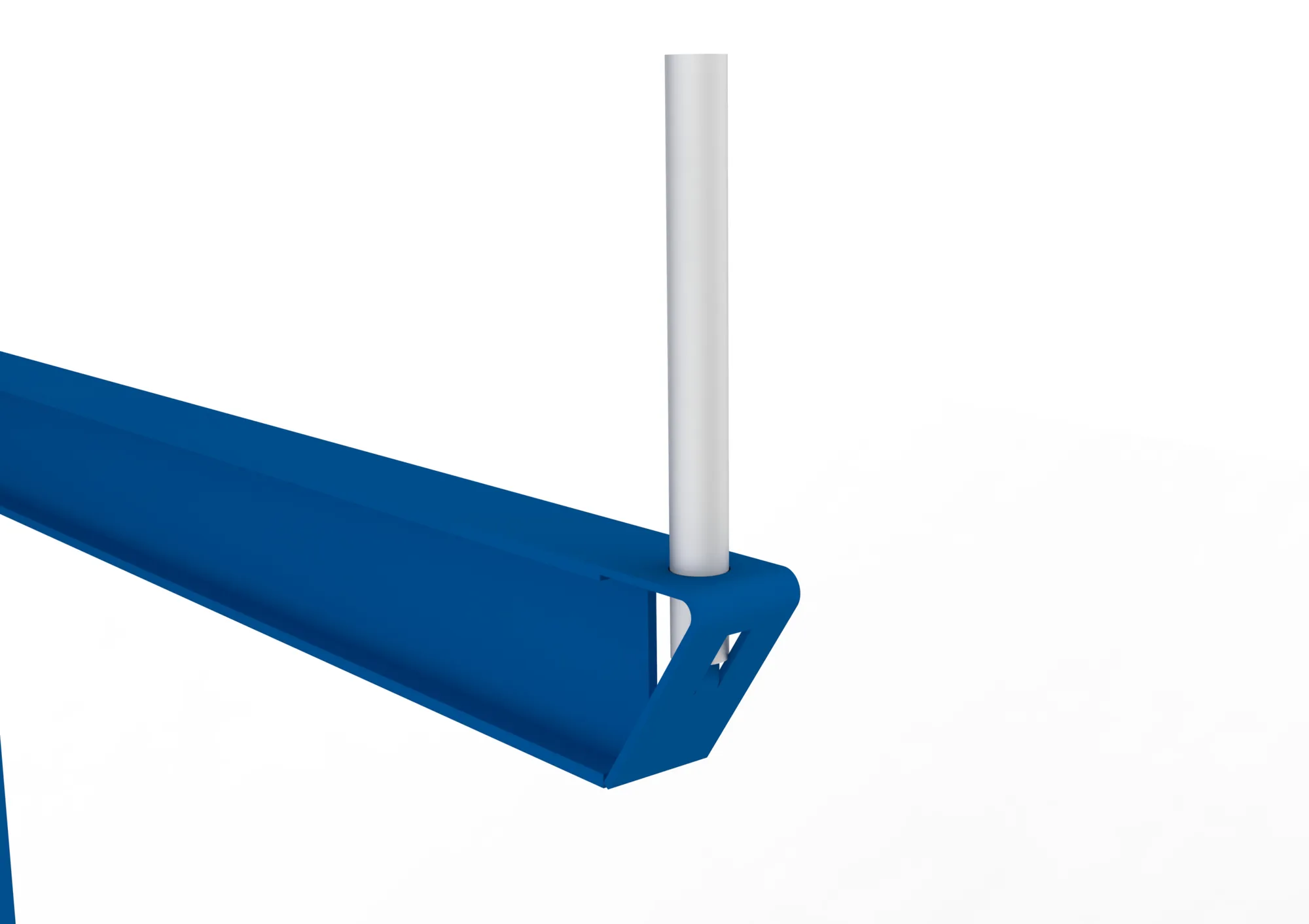 End stop 20 x 3 x 200 galv for cantilever arms with deflector multistrong H , to clip-on