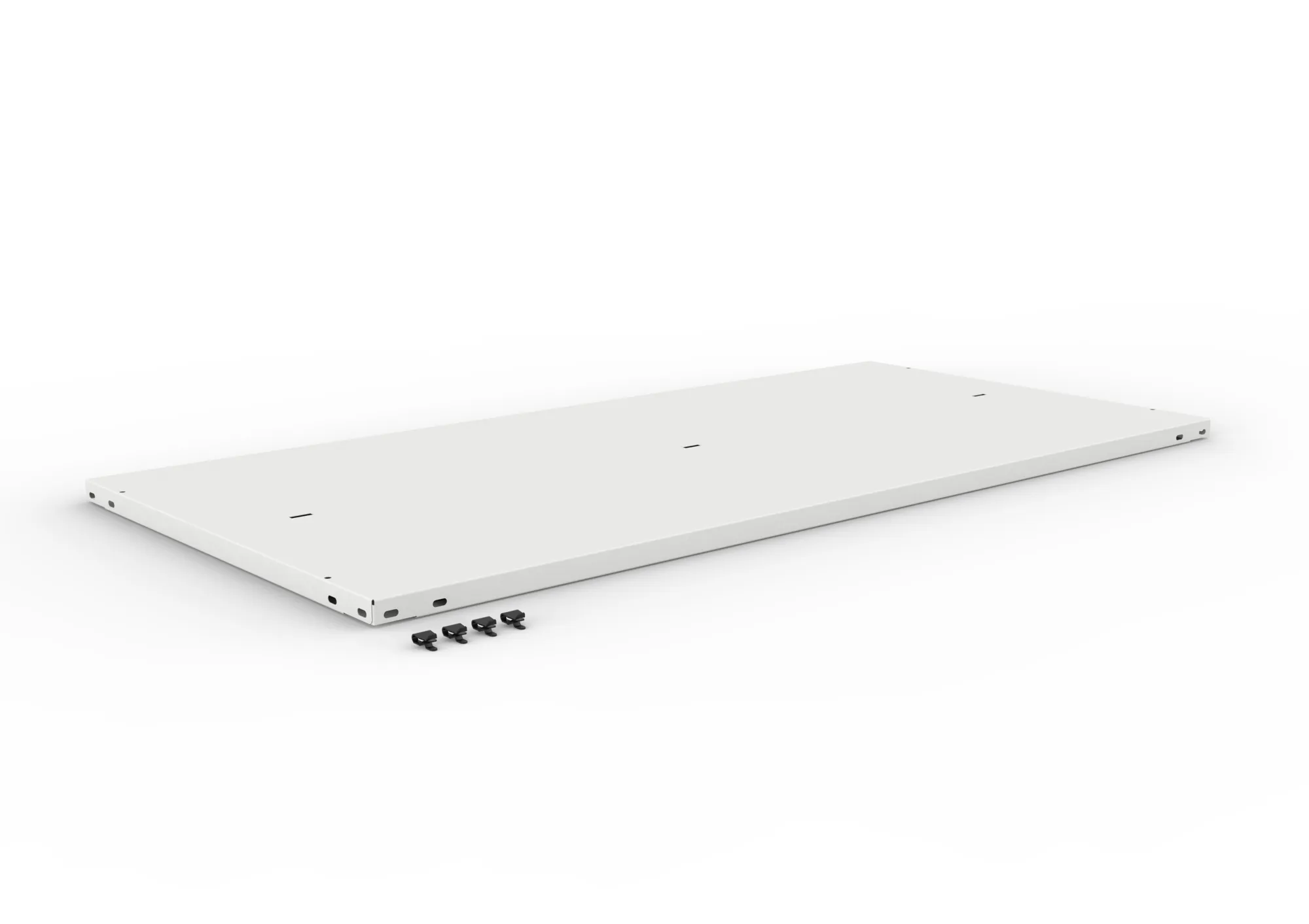 Compact top shelf 1250 x 600 RAL7035 with clips