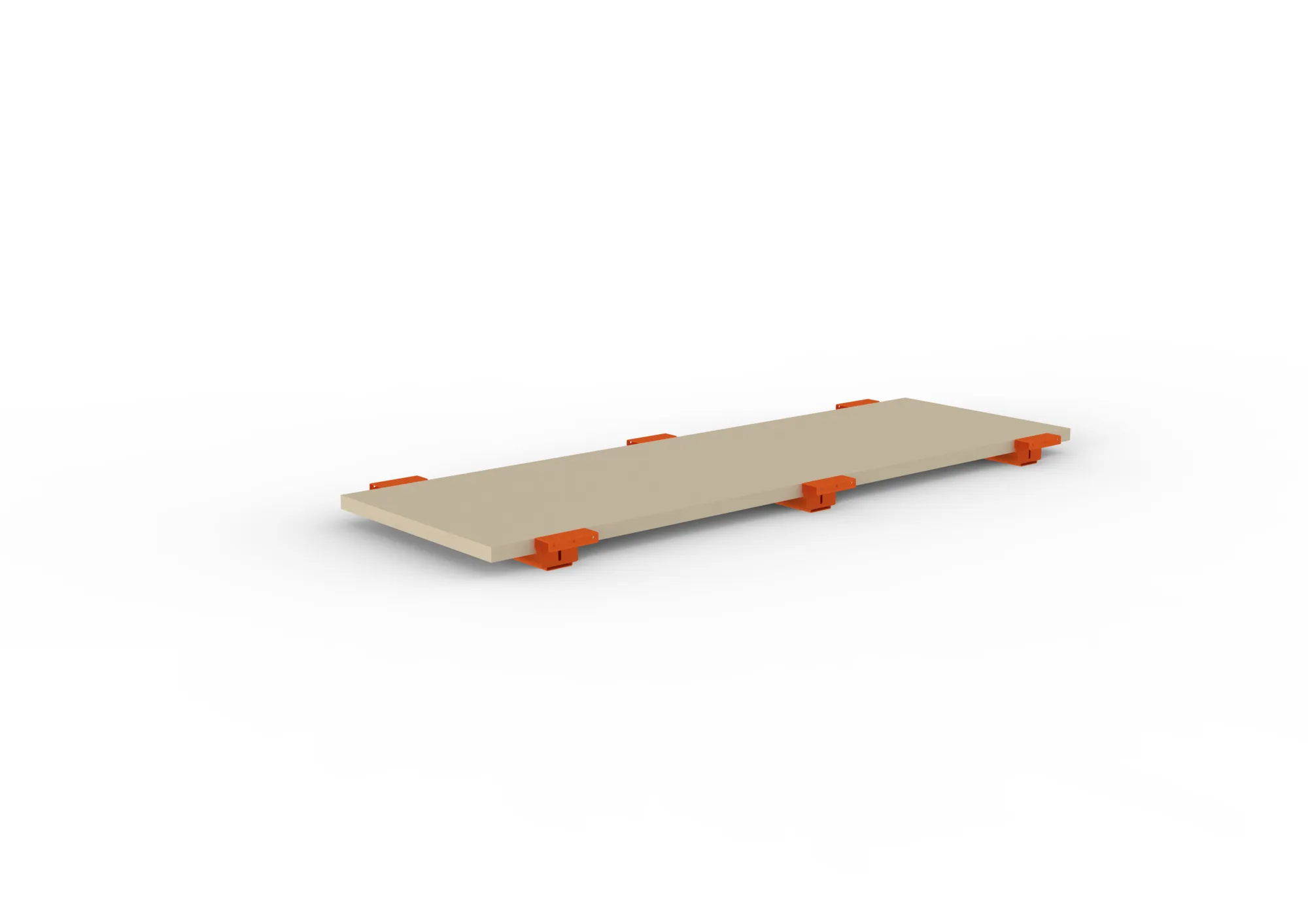 META MULTIPAL | Spanplattenboden 38 mm mit abgesetzten Tiefenauflagen | 2225 x 800 mm